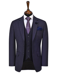 D Navy Texture Suit ST2716C-34