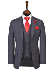 Grey Texture Suit ST2717C-34