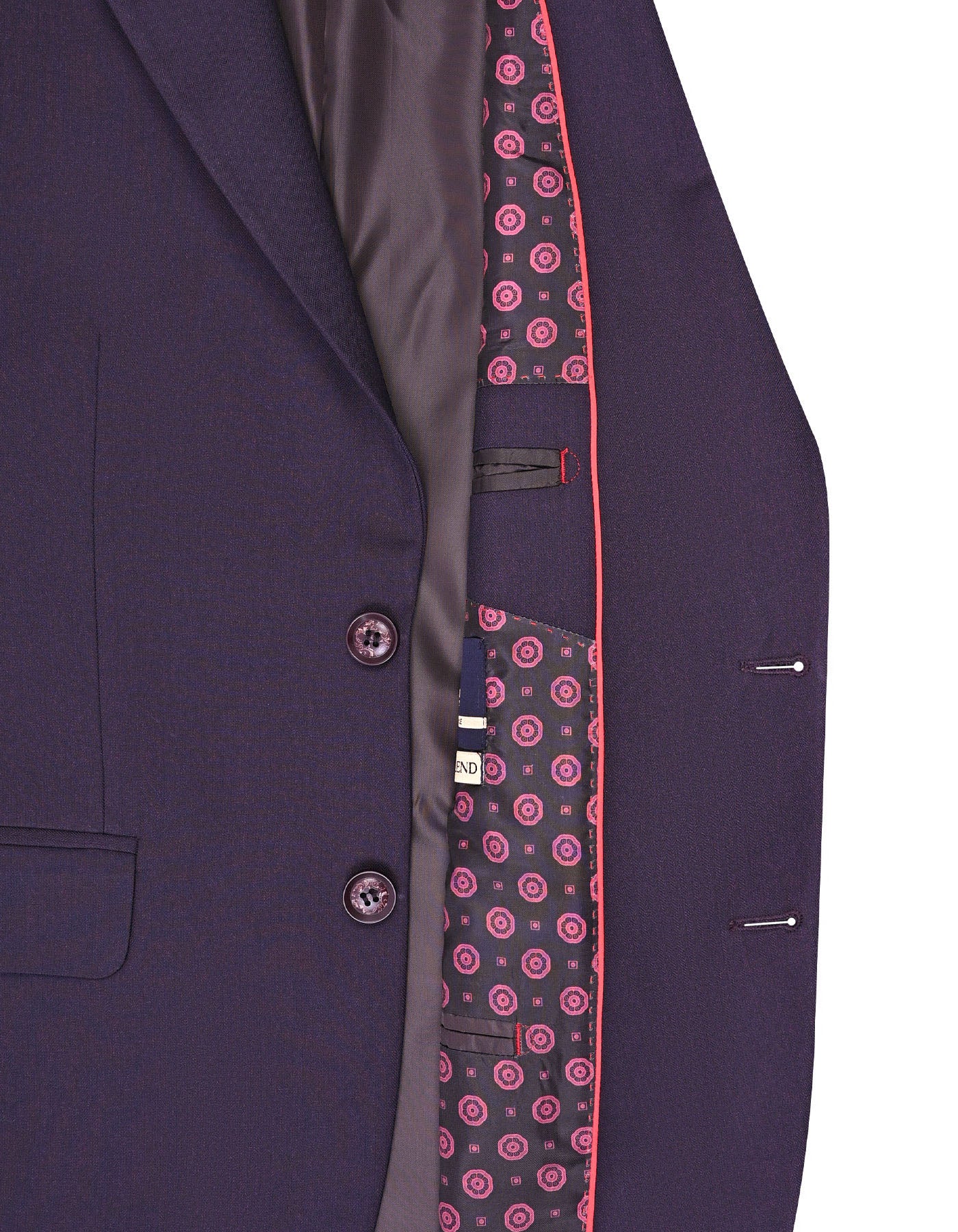 Plum Texture Suit ST2718S-42