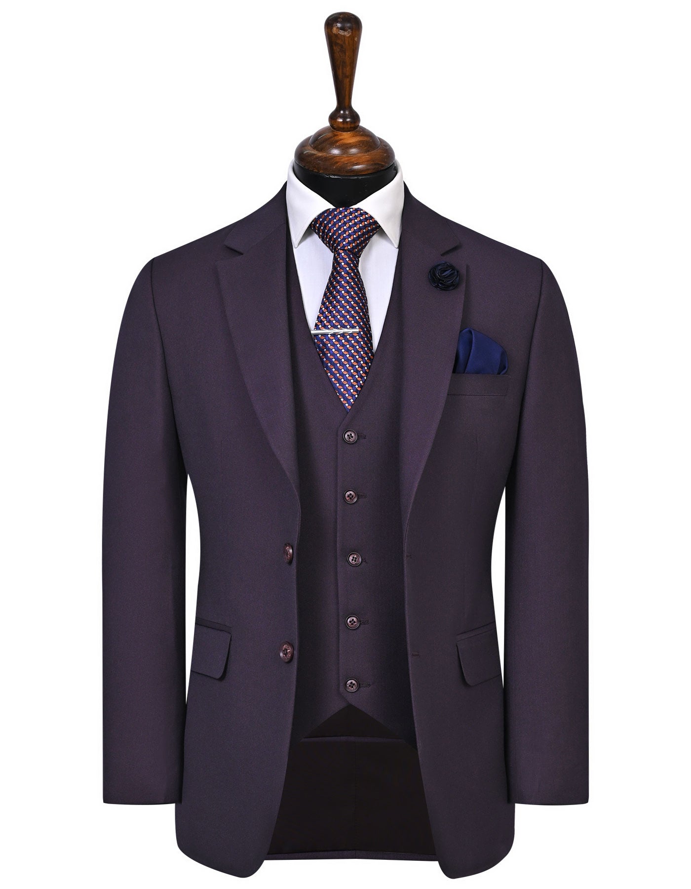 Plum Texture Suit ST2718C-34