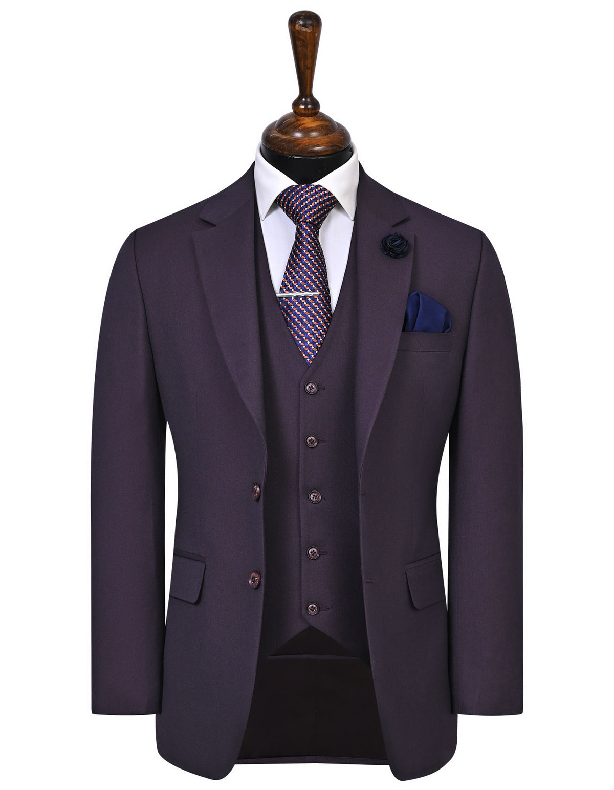 Plum Texture Suit ST2718S-34