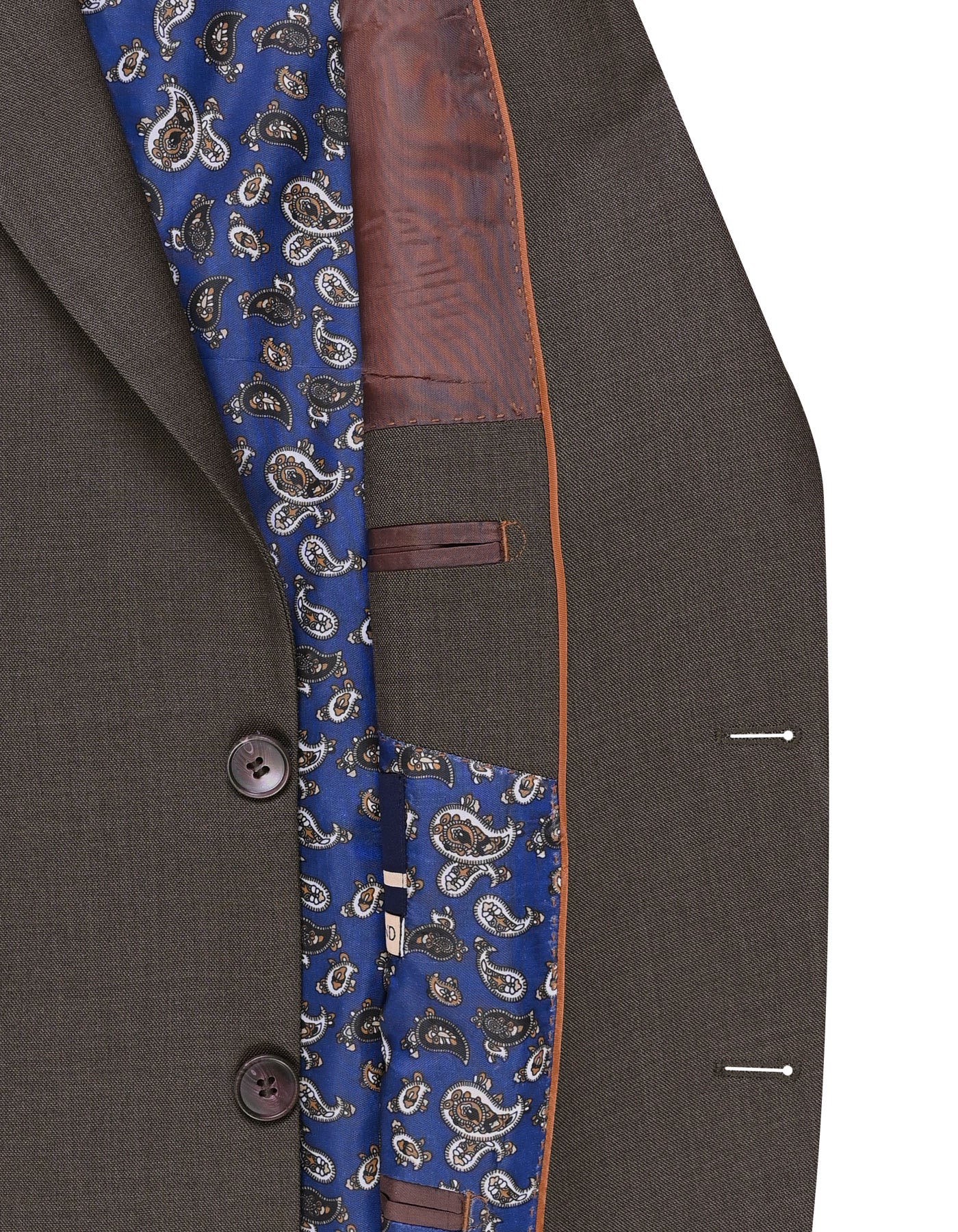 M Brown Plain Suit ST2723C-40