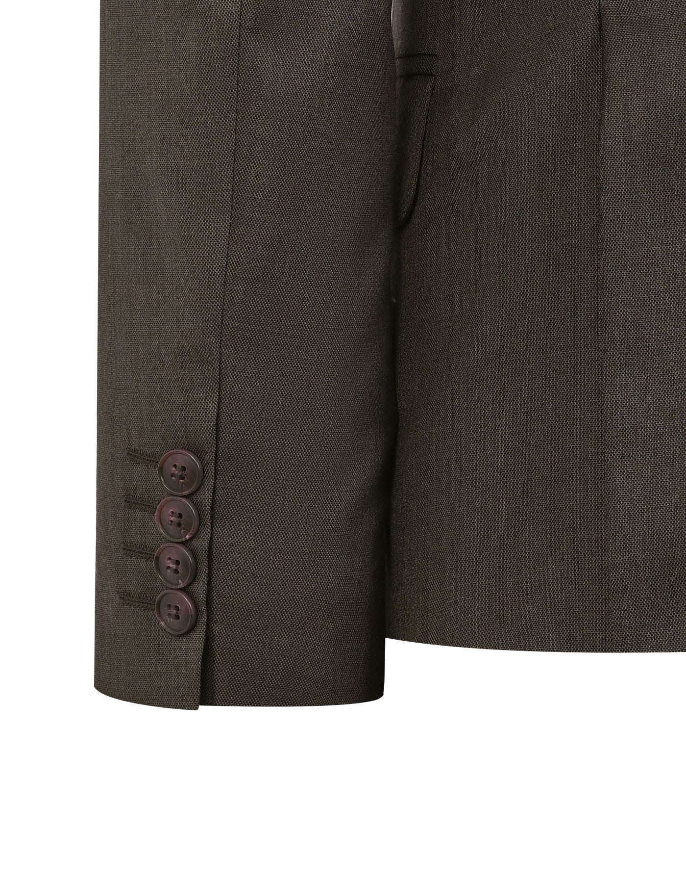 M Brown Plain Suit ST2723C-38