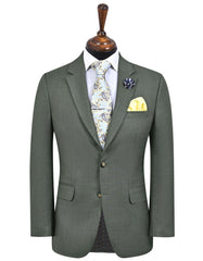 L Olive Plain Suit ST2724C-34