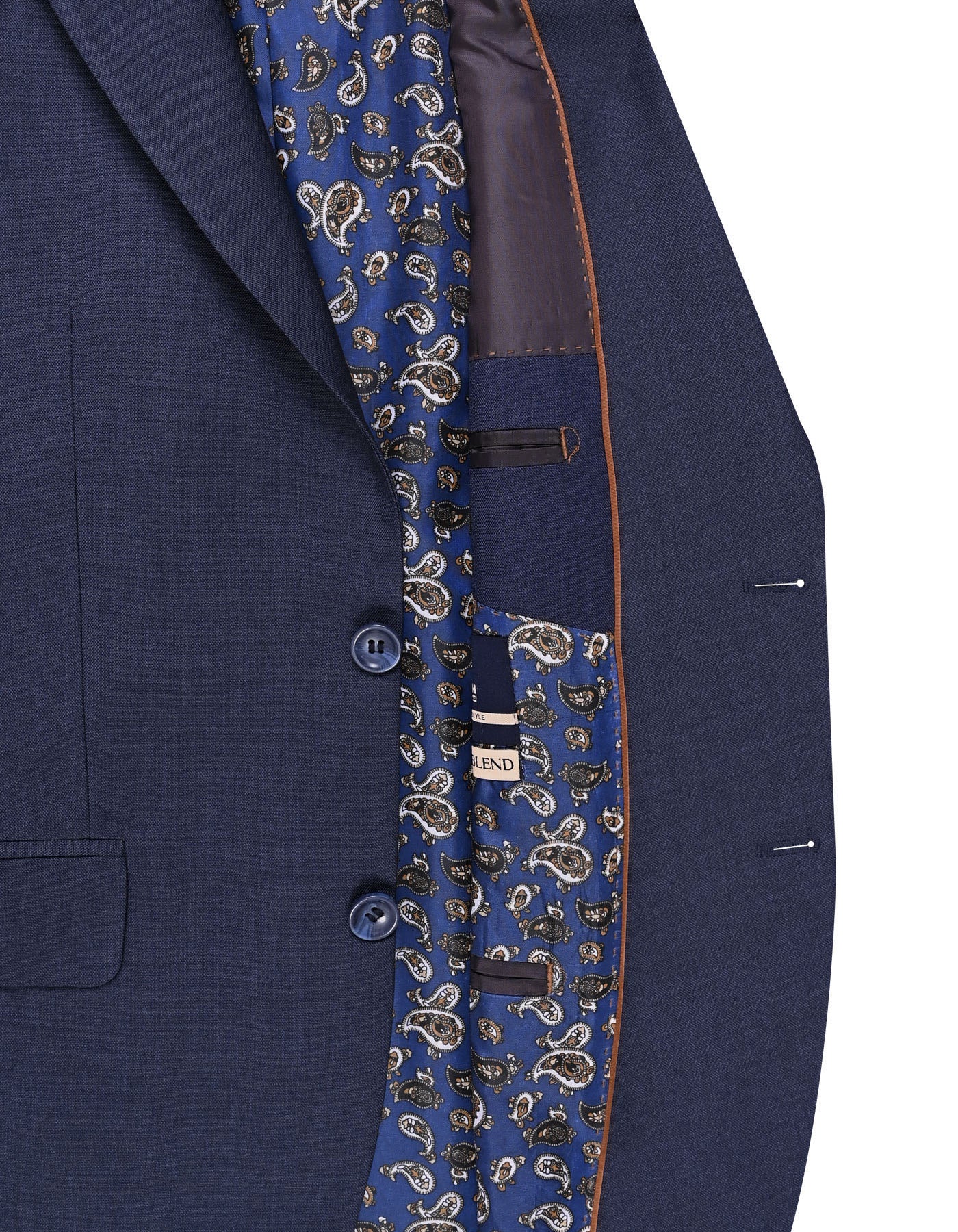 D Blue Plain Suit ST2725C-40