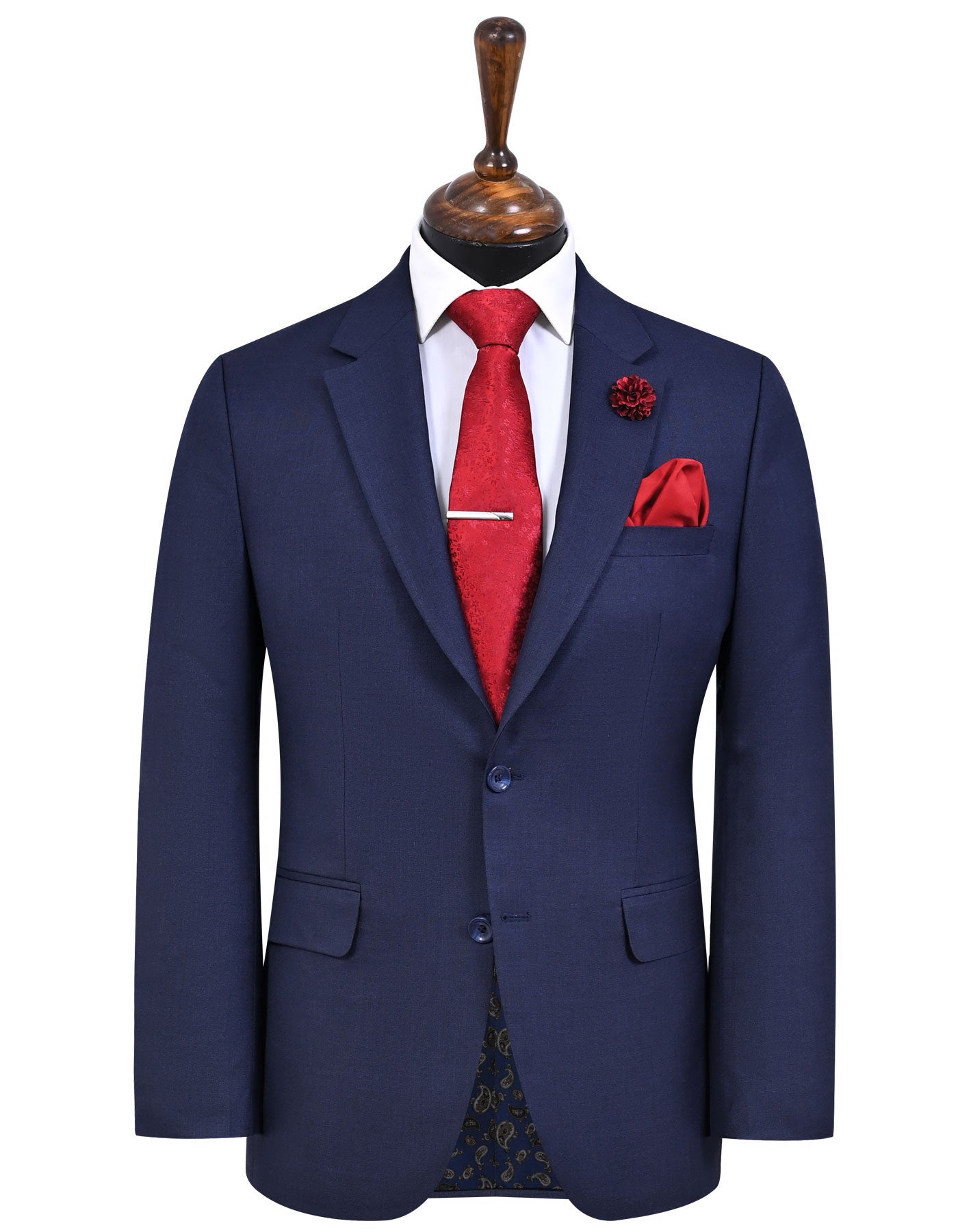 D Blue Plain Suit ST2725C-34
