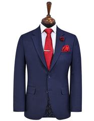 D Blue Plain Suit ST2725C-34