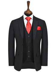 Black Plain Suit ST2726S-34