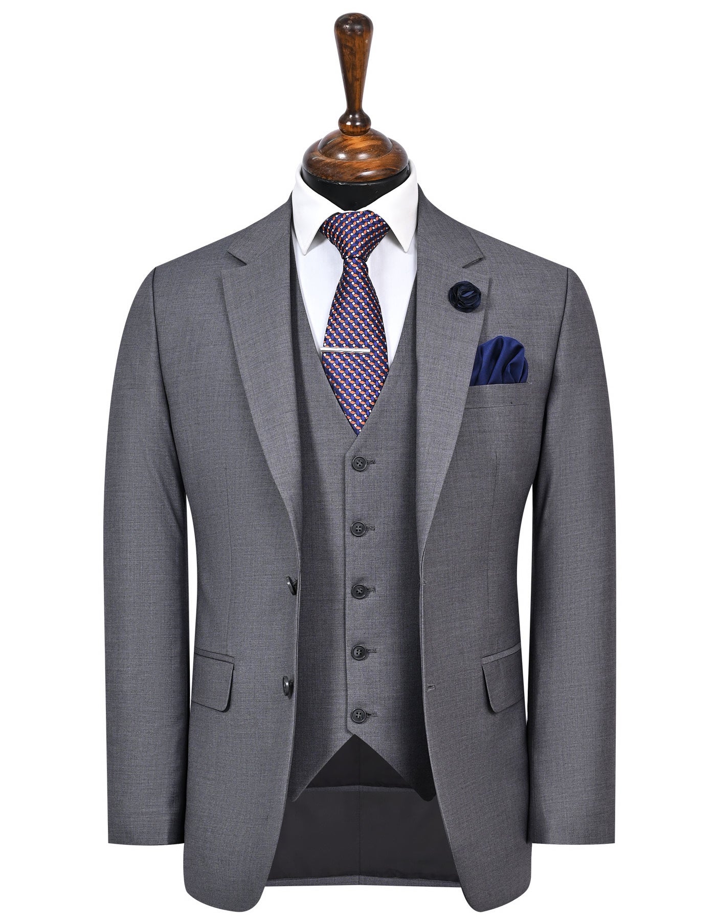 Grey Plain Suit ST2728S-34