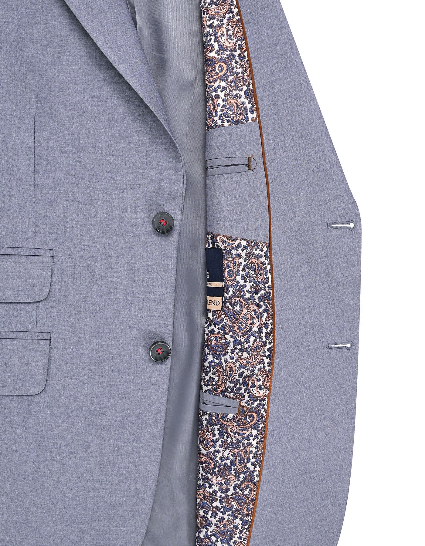 L Grey Plain Suit ST2729C-42