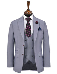 L Grey Plain Suit ST2729C-34