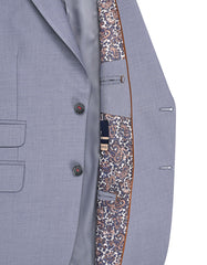 L Grey Plain Suit ST2729S-42