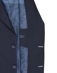 D Navy Check Suit ST2740C-40