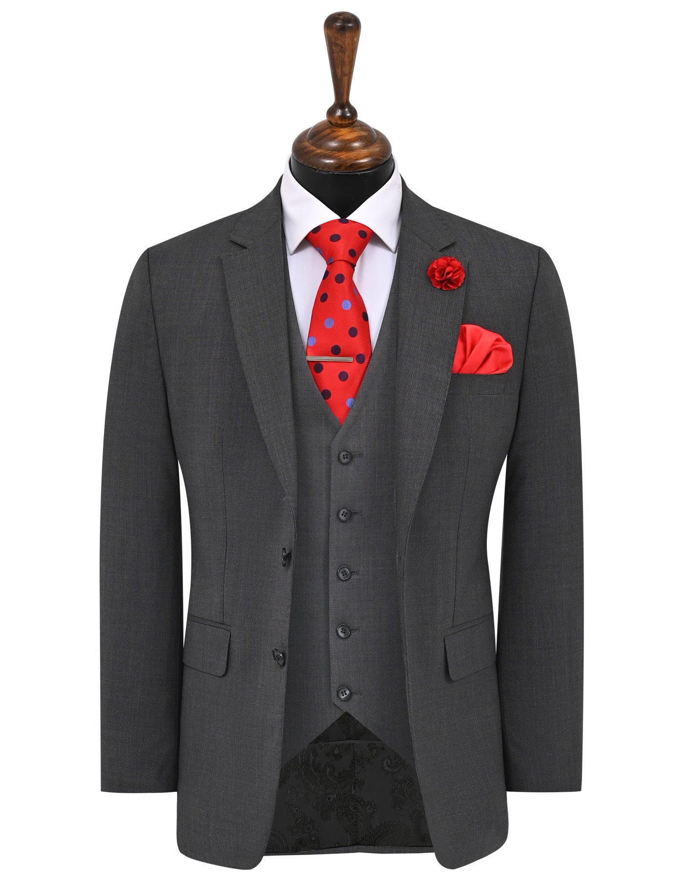 Charcoal Plain Suit ST2743S-34