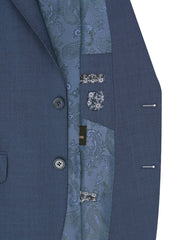M Blue Plain Suit ST2744C-42