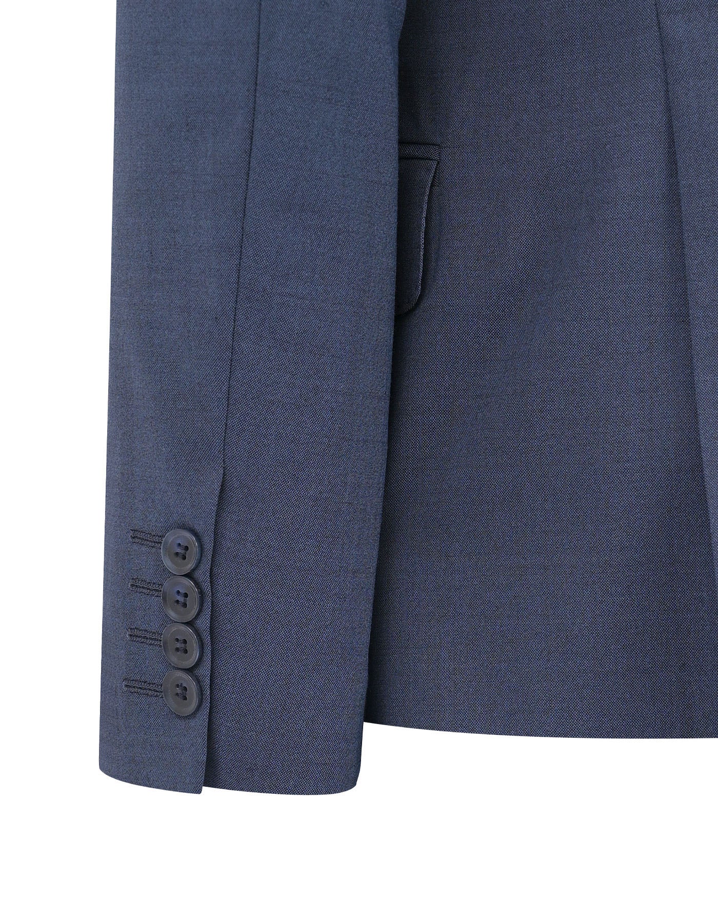 M Blue Plain Suit ST2744C-40