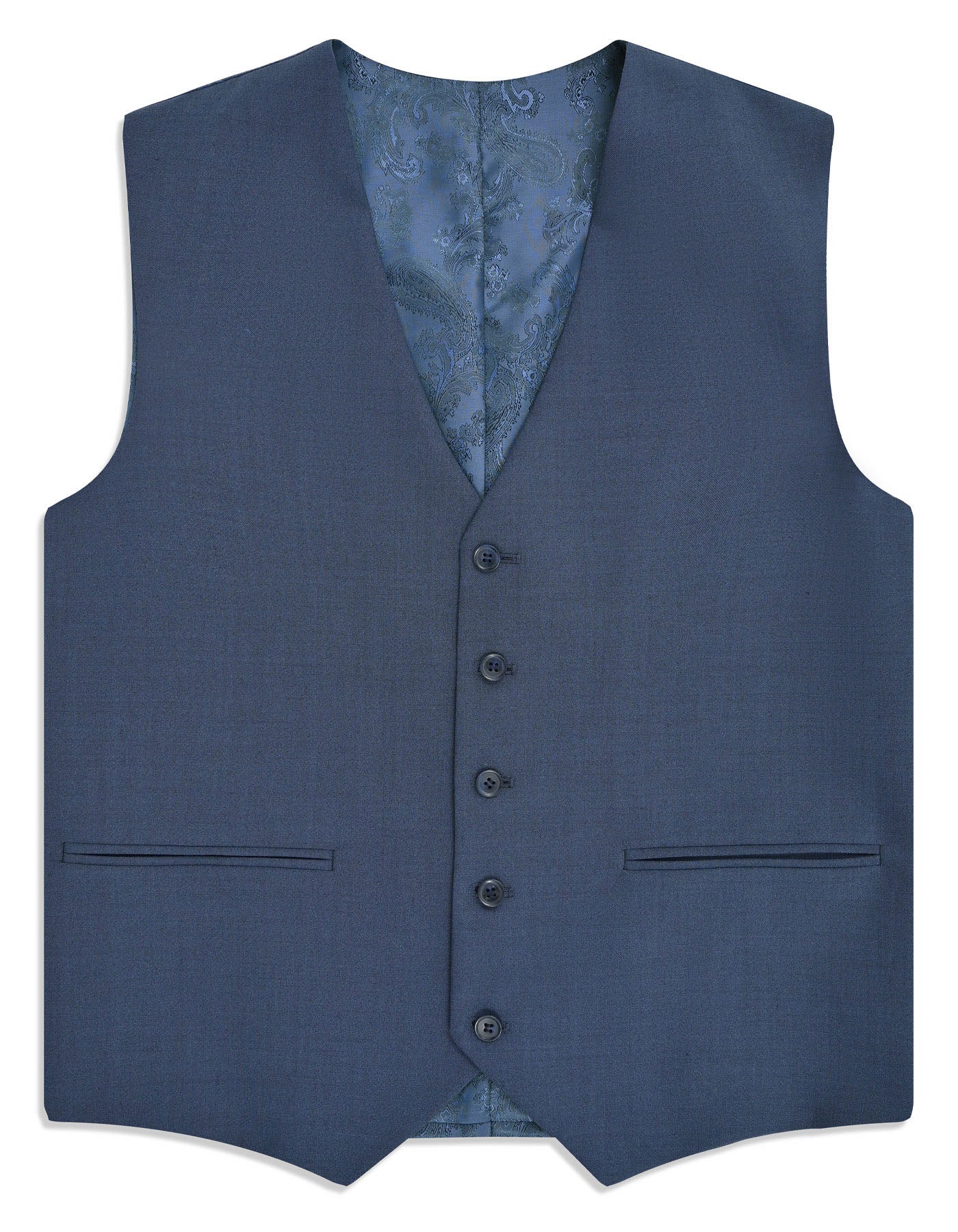 M Blue Plain Suit ST2744C-38