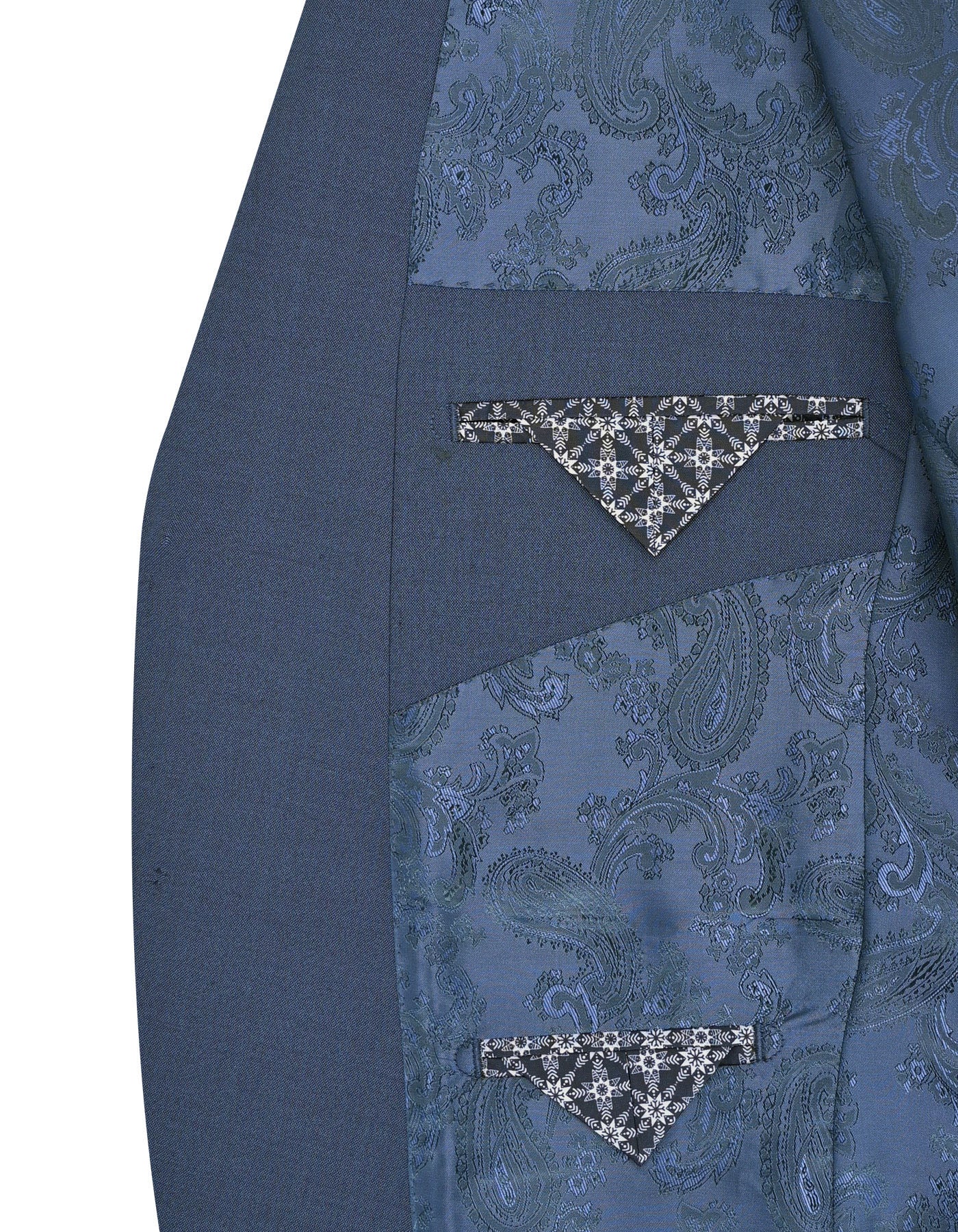 M Blue Plain Suit ST2744S-44