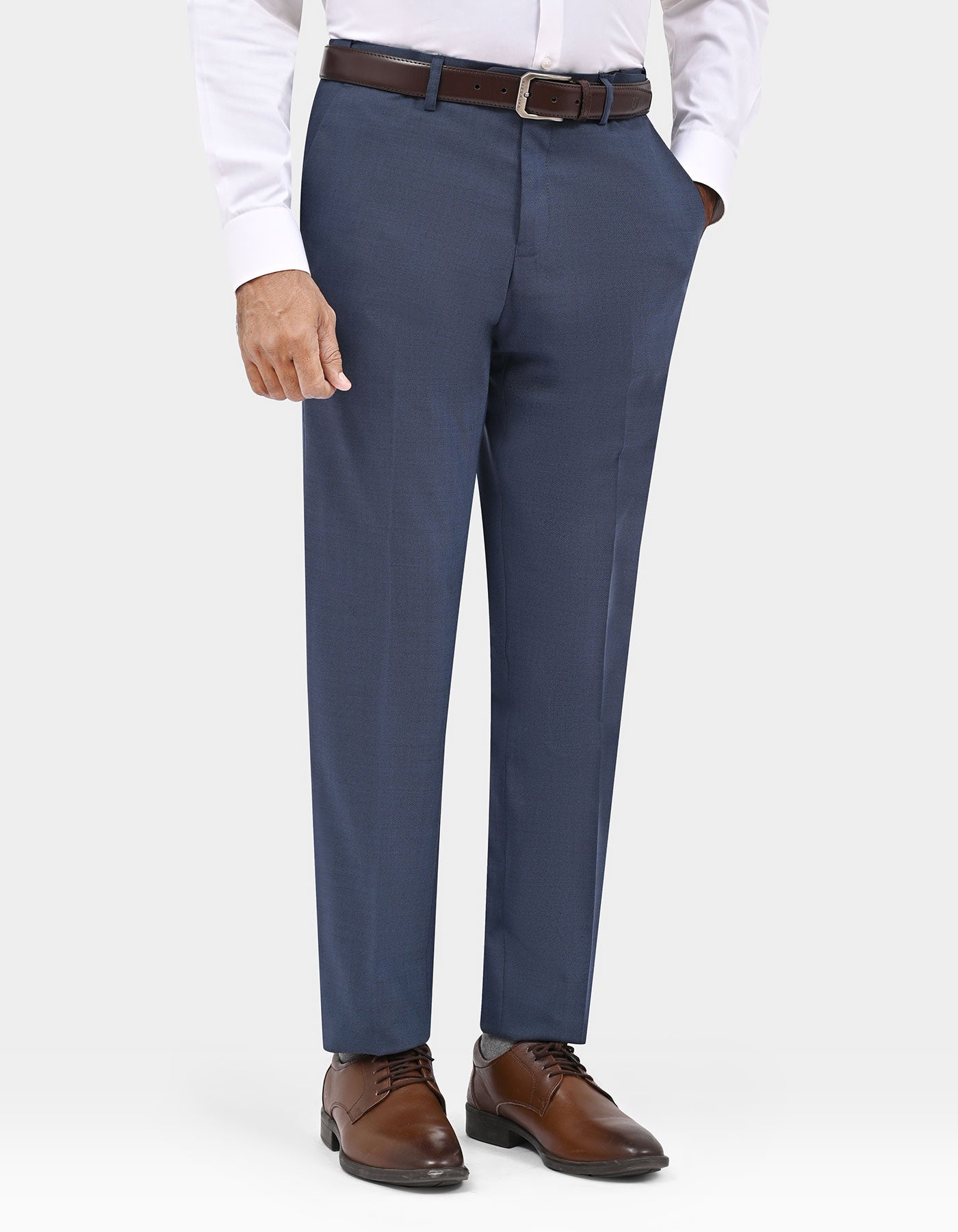 M Blue Plain Suit ST2744S-36