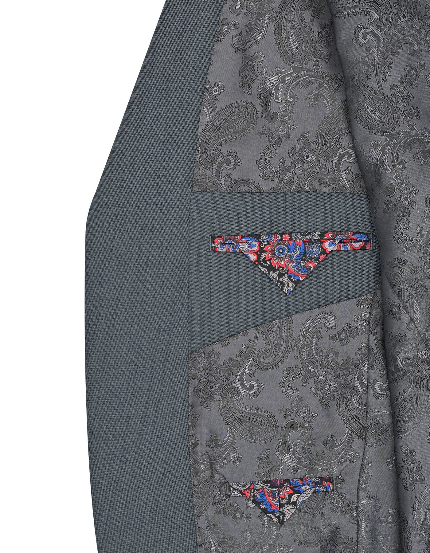 Grey Plain Suit ST2745C-44