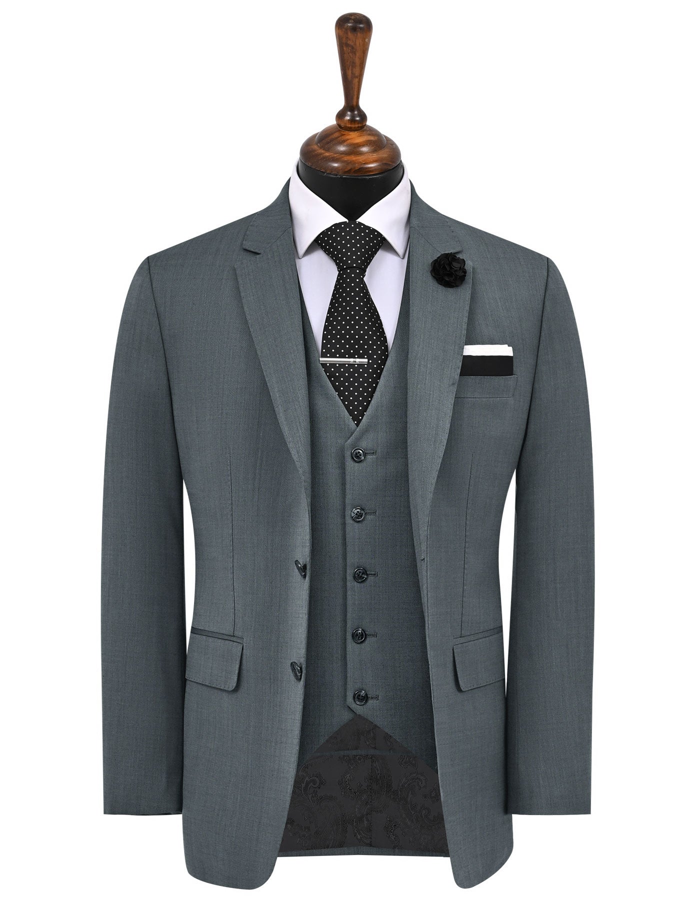 Grey Plain Suit ST2745C-34