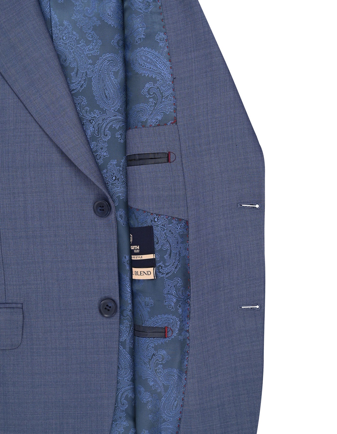 M Blue Texture Suit ST2840C-42