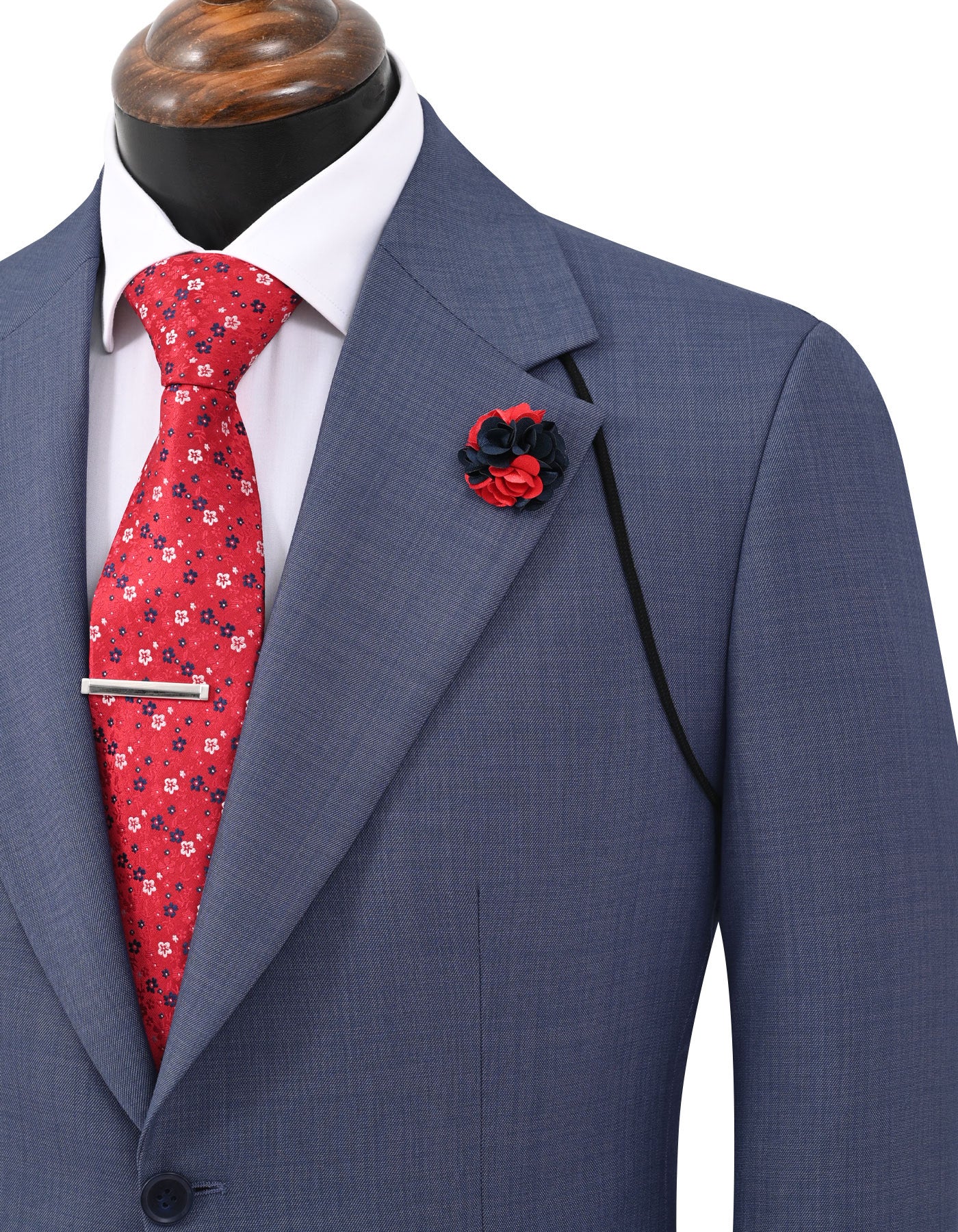 M Blue Texture Suit ST2840C-38