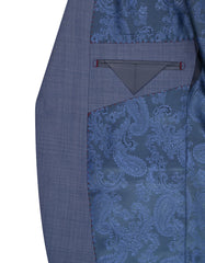 M Blue Texture Suit ST2840S-44