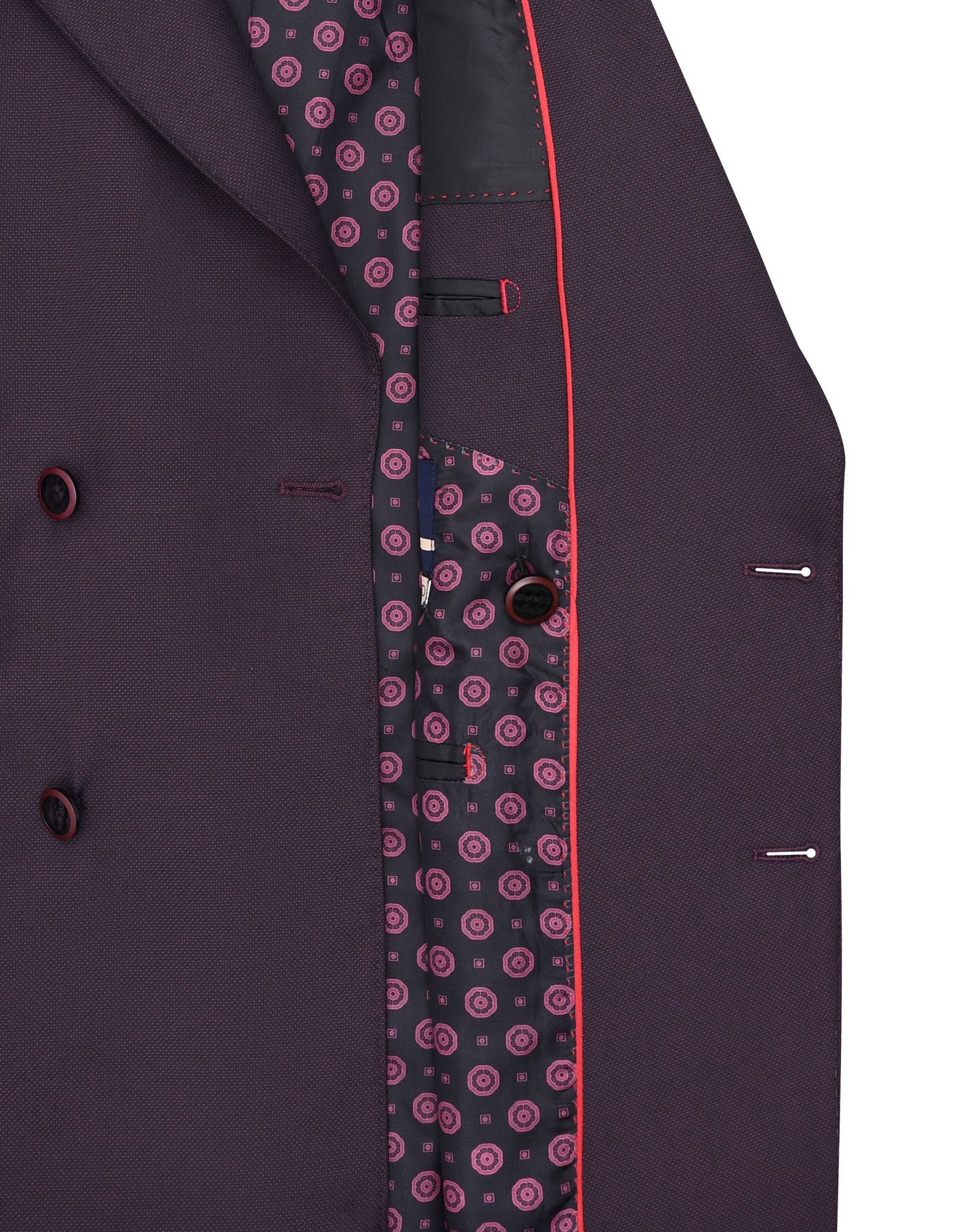 Maroon Texture Suit ST852-1C-42