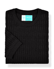 Black Geometric Pull Over STEE2602-1-M