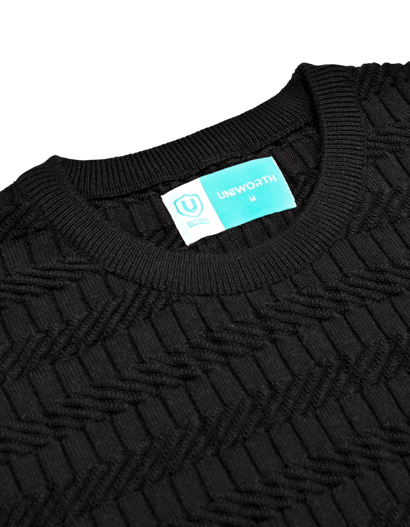 Black Geometric Pull Over STEE2602-1-L