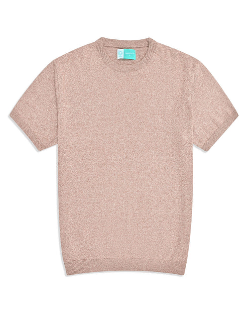 Camel Dotted Crew Neck Jersey Sweater Tee