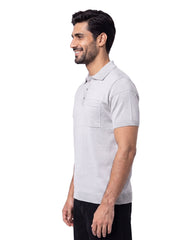 Chrome Plain Jersey Knitted Polo Shirt