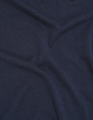 Navy Plain Jersey Knit Sweater Polo