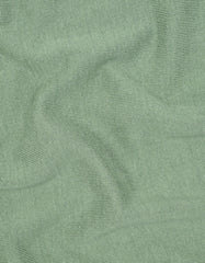 Olive Plain Jersey Knit Sweater Polo