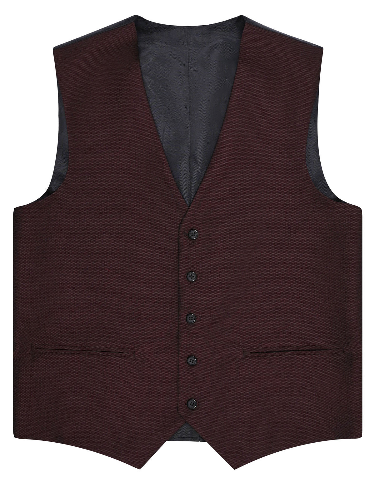 Burgundy Texture Suit STW693-34