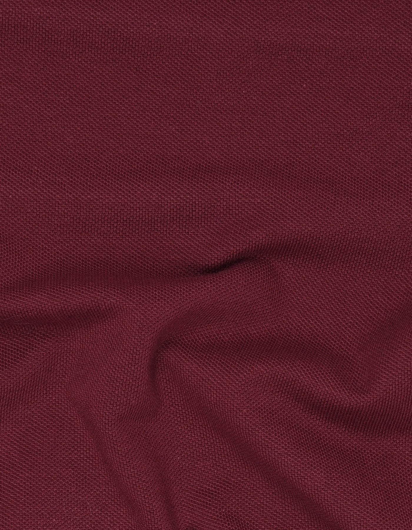 Maroon Color Block Band Collar T-shirt