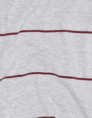 Heather Grey Stripe Crew Neck T-shirt