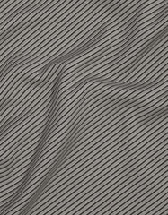 Black Textured Striped Long Sleeve Crew Neck T-Shirt