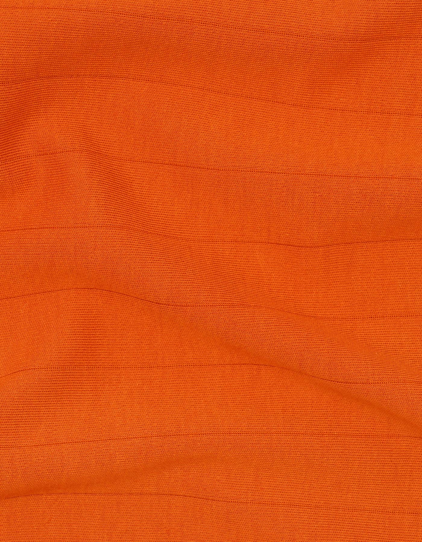 Rust Textured Crew Neck T-Shirt