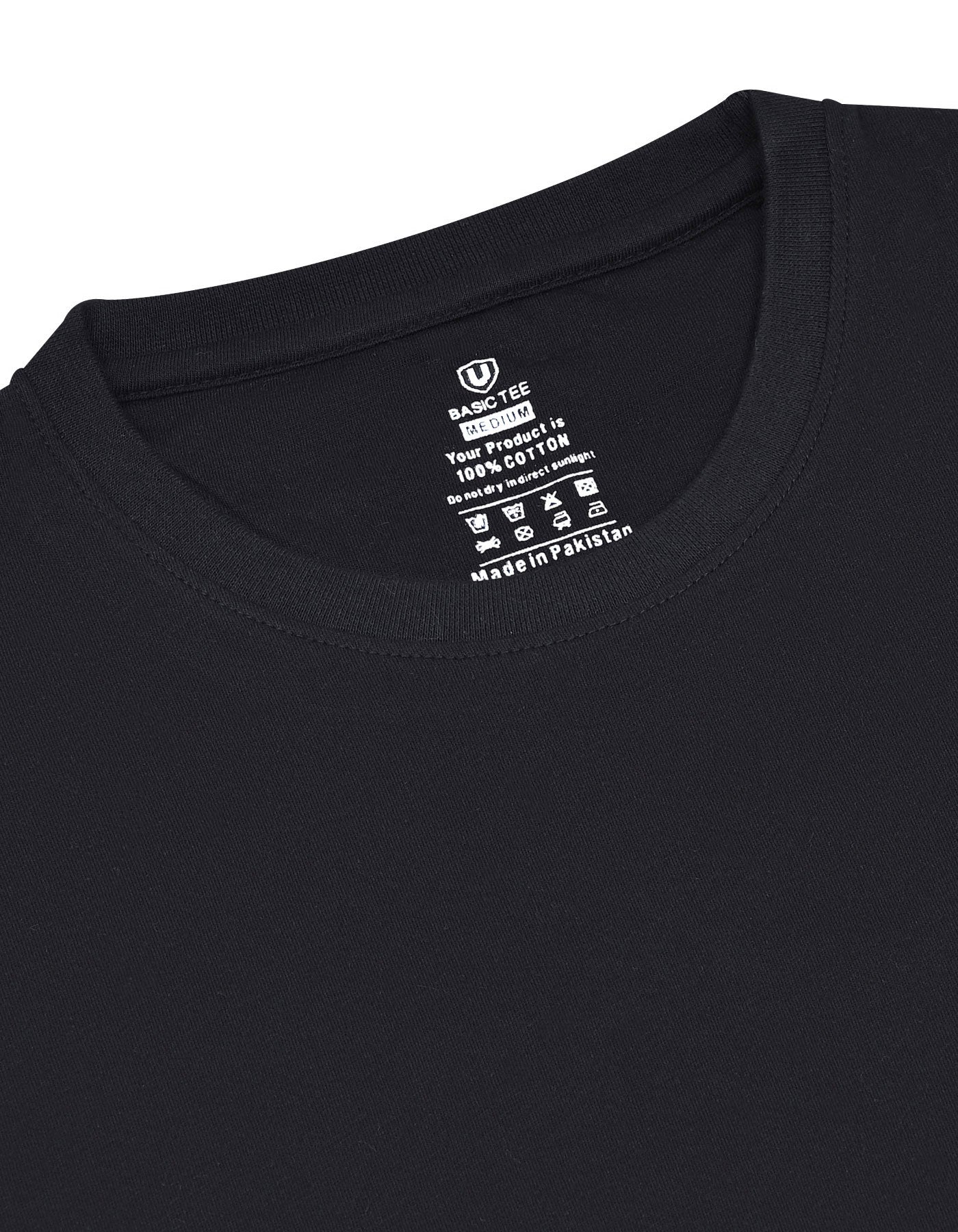 Plain Black TEE2500-1-L