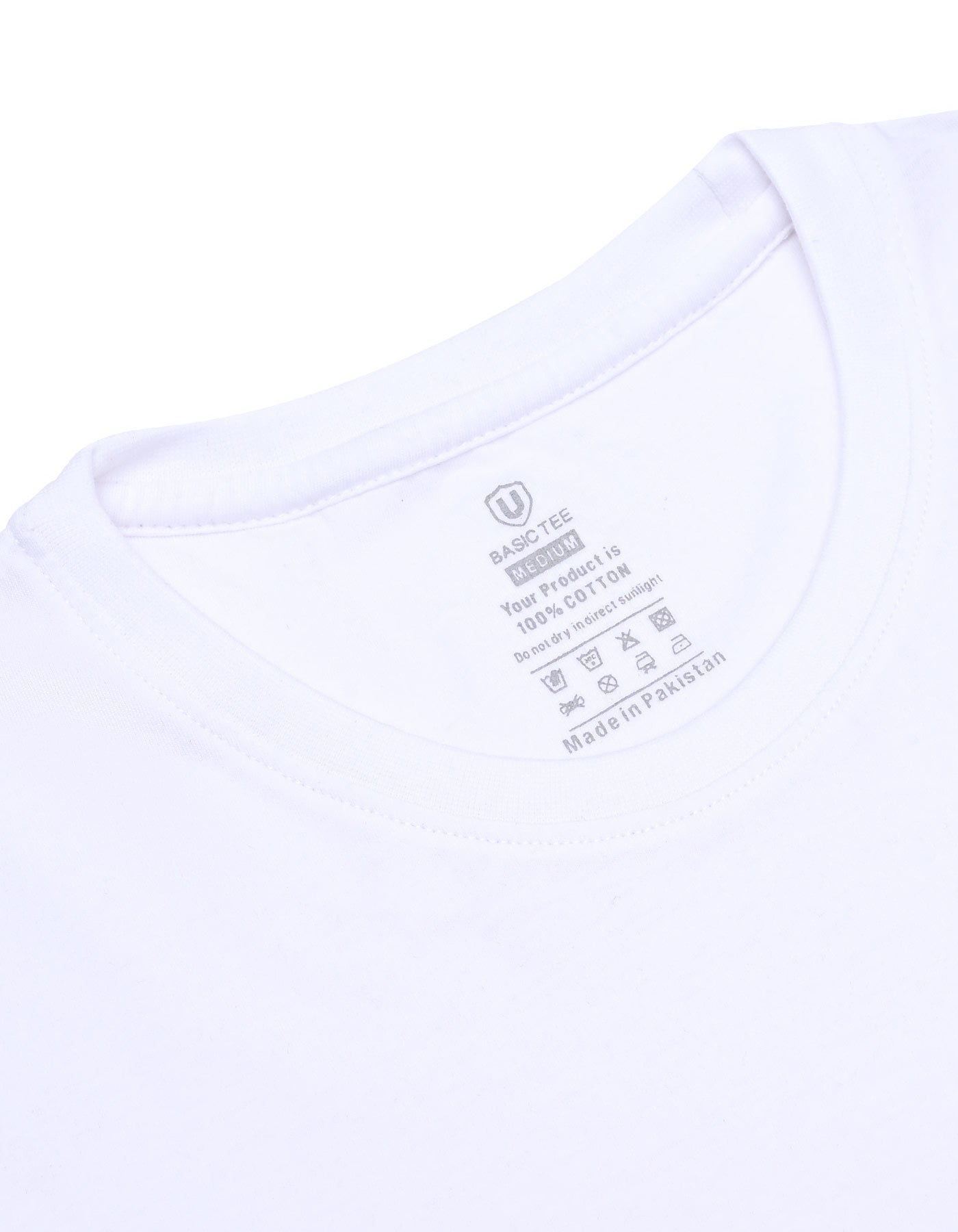 Plain White TEE2501-1-M