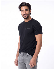 Black Plain Basic Tee