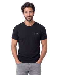 Black Plain Basic Tee