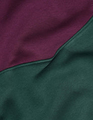 British Green Color Block Pullover Hoodie