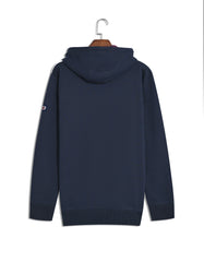 Navy Color Block Pullover Hoodie