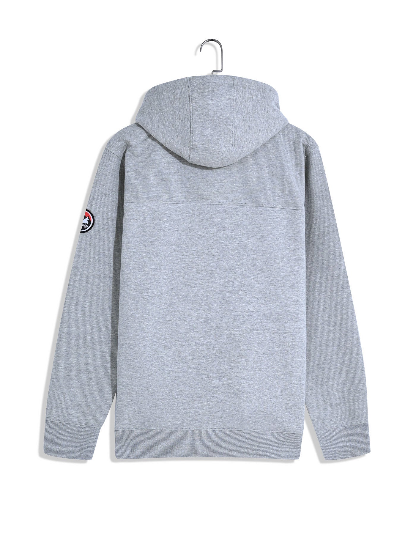 Grey Plain Zipper Hoodie