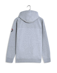 Grey Plain Zipper Hoodie
