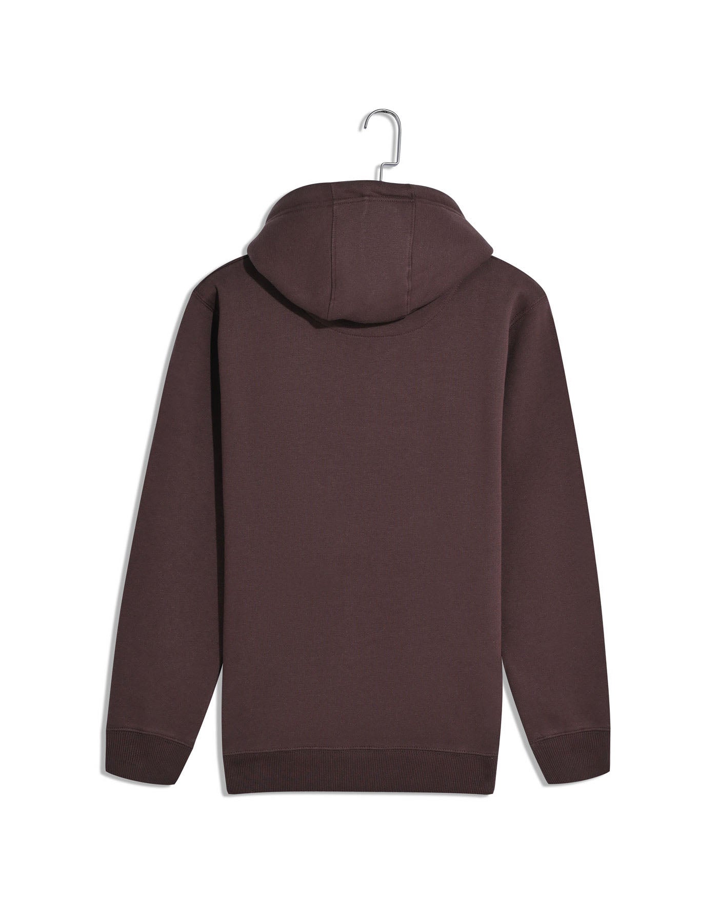 D Brown Plain Pullover Hoodie
