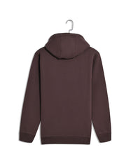 D Brown Plain Pullover Hoodie
